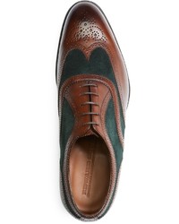 Brooks Brothers Edward Green Malvern Iii Suede And Leather Wingtips