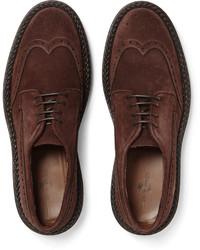 Etro Leather Trimmed Suede Brogues