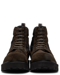 Paul Smith Brown Black Suede Dizzie Boots