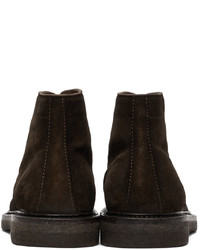 Officine Creative Brown Suede Hopkins 107 Boots