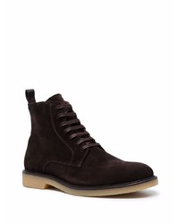 BOSS HUGO BOSS Embossed Logo Suede Ankle Boots