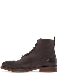 H By Hudson Grey Suede Palmer Boots