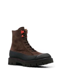 Kiton Lace Up Suede Ankle Boots