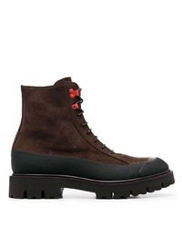 Kiton Lace Up Suede Ankle Boots