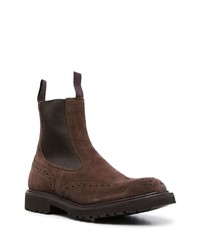 Tricker's Perforated Suede Ankle Boots