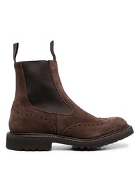 Tricker's Perforated Suede Ankle Boots