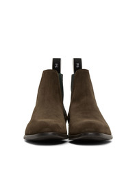 Ps By Paul Smith Brown And Green Gerald Chelsea Boots
