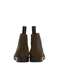 Ps By Paul Smith Brown And Green Gerald Chelsea Boots
