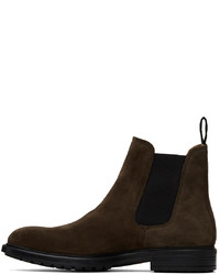 Officine Generale Brown Suede Chelsea Boots