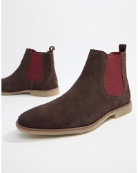Burton Menswear Chelsea Boots In Brown
