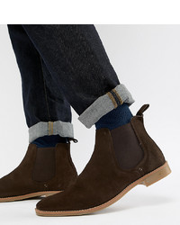 ASOS DESIGN Chelsea Boots In Brown Suede With Sole