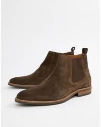 Tommy Hilfiger Essential Suede Chelsea Boots In Brown