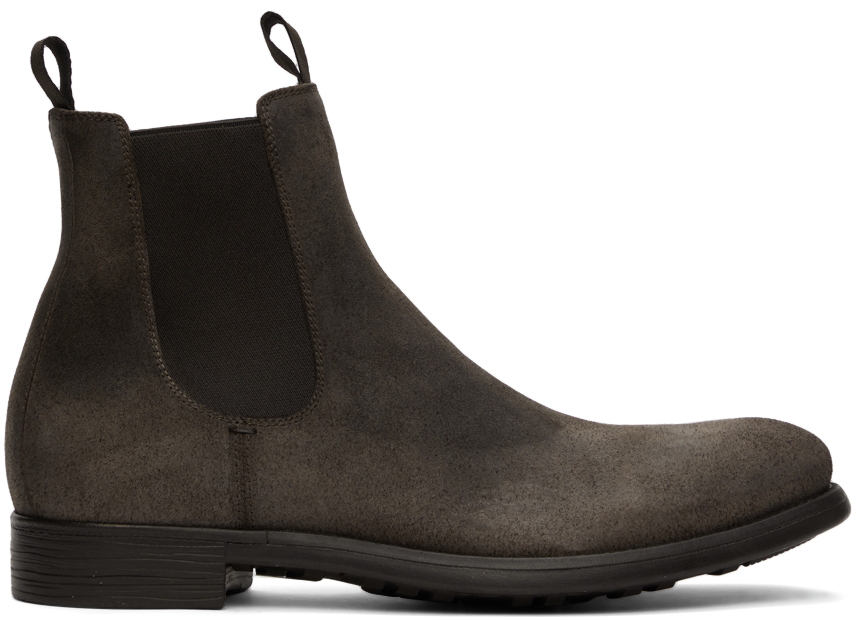 Officine Creative Grey Suede Chronicle 2 Chelsea Boots, $0 | SSENSE ...