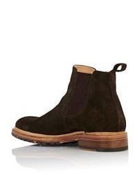 Harris Washed Suede Chelsea Boots Brown