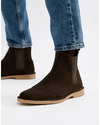 Office Iberian Chelsea Boots In Brown Suede