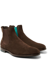 Paul Smith Myron Contrast Trimmed Suede Chelsea Boots