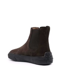 Tod's Round Toe Suede Ankle Boots