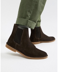 Selected Homme Suede Chelsea Boot On Crepe Sole