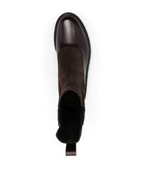 Giorgio Armani Suede Leather Trim Ankle Boots