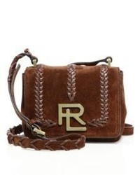 Ralph Lauren Collection Mini Rl Whipstitched Suede Crossbody Bag
