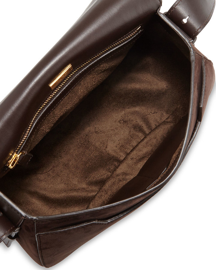 Tom Ford Jennifer Medium Suede Shoulder Bag Dark Brown, $1,890 | Neiman  Marcus | Lookastic