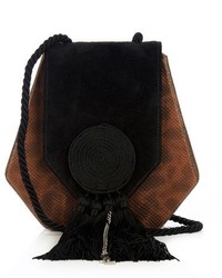 Saint Laurent Opium 3 Classic Leather And Suede Shoulder Bag