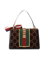 Gucci Sylvie Gg Velvet Small Shoulder Bag