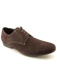 Bugatchi Max Brown Suede Oxfords Shoes