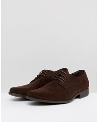 Asos Derby Shoes In Faux Suede