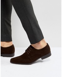 Asos Derby Shoes In Faux Suede