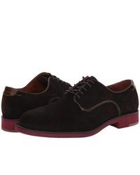 Dark Brown Suede Derby Shoes: Johnston  Murphy Ellington Saddle Lace ...