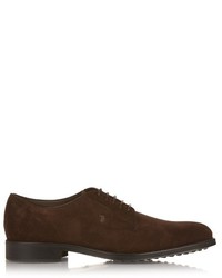 Tod's Lace Up Suede Derby Shoes