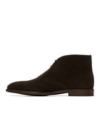Ps By Paul Smith Brown Suede Arni Chukka Boots