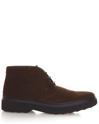 Tod's Brown Suede Desert Boots