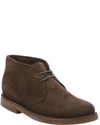 Brunello Cucinelli Brown Suede Lace Up Chukka Boots