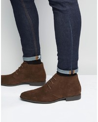 ASOS DESIGN Chukka Boots In Brown Faux Suede