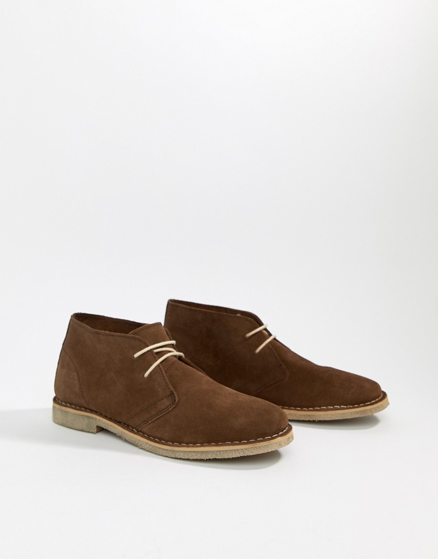 ASOS DESIGN Desert Boots In Brown Suede, $15 | Asos | Lookastic