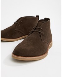 New Look Faux Suede Desert Shoe In Brown