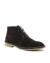 Frank Wright Suede Shearling Desert Boots