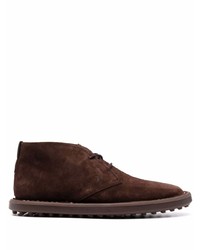 Tod's Lace Up Suede Ankle Boots