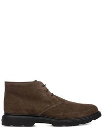 Hogan Tobacco New Route H304 Suede Chukka Boot