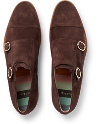 Paul Smith Atkins Suede Monk Strap Shoes