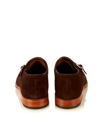 Grenson Ellery Monk Strap Suede Shoes