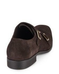 Saks Fifth Avenue Suede Monk Strap Loafers