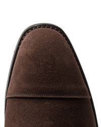 George Cleverley Thomas Suede Monk Strap Shoes