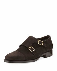 Tom Ford Wessex Suede Double Monk Shoe