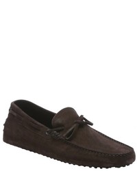 Tod's Carrot Suede New Gommini Driving Loafers