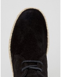 Zign Shoes Zign Suede Lace Up Shoes With Espadrille Detail