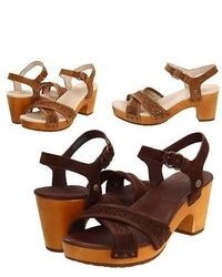UGG Australia Luella Sandals Chocolateches Tnut Suede Heeled Shoes Choose Size