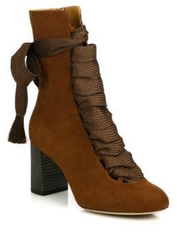 Chloé Chloe Harper Suede Lace Up Ankle 